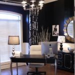 Glamorous-black-office-with-metallic-accents