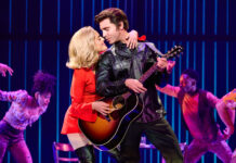 Hannah Jewel Kohn as 'Marcia Murphey,' Nick Fradiani as 'Neil - Then' and 'The Noise' in A Beautiful Noise The Neil Diamond Musical - Photo credit Jeremy Daniel.